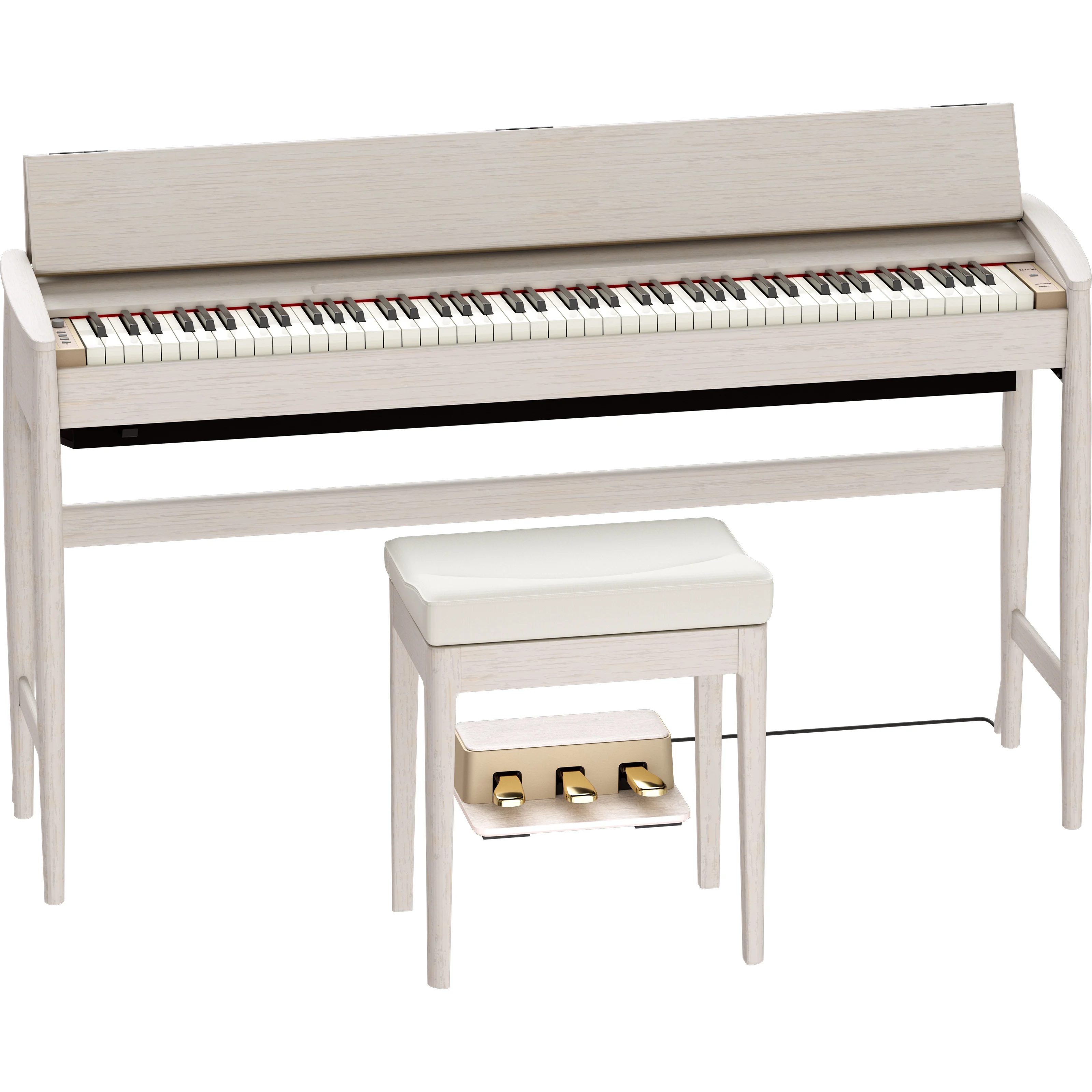 Roland Kiyola KF-20 Sheer White mit geöffneter Klappe